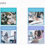 SmartArt Picture Picture Grid 4 Steps & Google Slides Theme