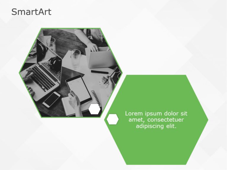 SmartArt Picture Picture Hexagon 1 Steps & Google Slides Theme