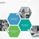 SmartArt Picture Picture Hexagon 3 Steps & Google Slides Theme