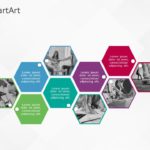 SmartArt Picture Picture Hexagon 5 Steps & Google Slides Theme