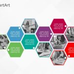 SmartArt Picture Picture Hexagon 6 Steps & Google Slides Theme