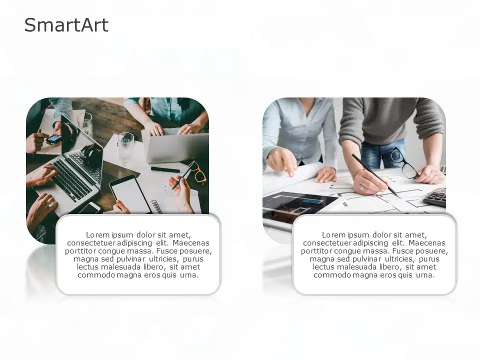 SmartArt Picture Picture List 2 Steps & Google Slides Theme