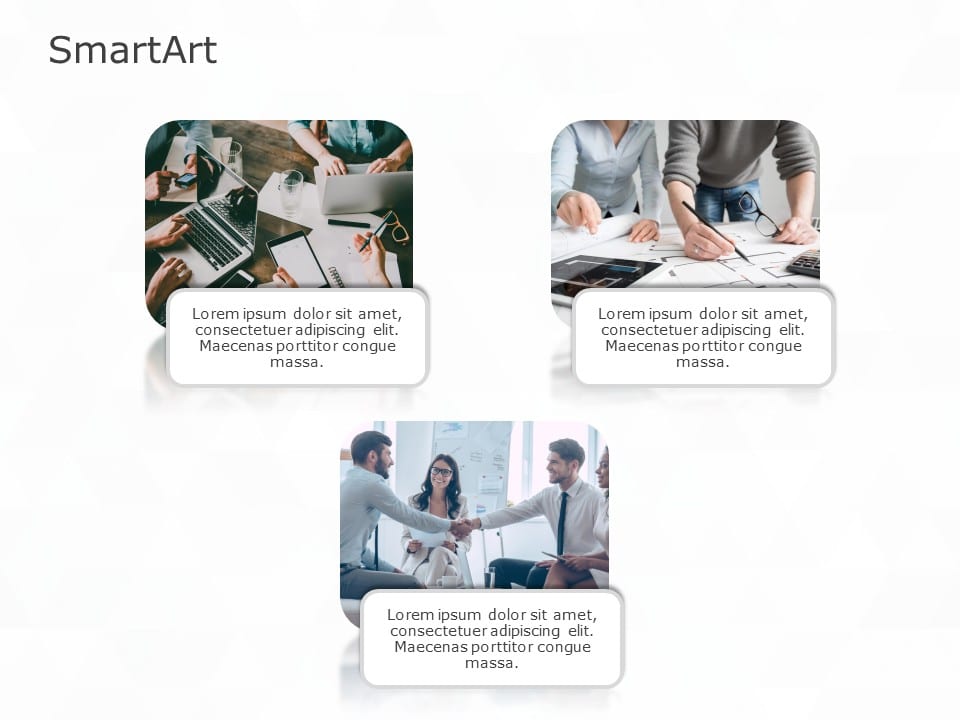 SmartArt Picture Picture List 3 Steps & Google Slides Theme