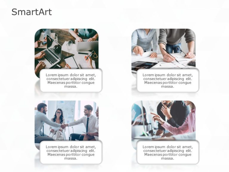 SmartArt Picture Picture List 4 Steps & Google Slides Theme
