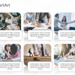 SmartArt Picture Picture List 6 Steps & Google Slides Theme