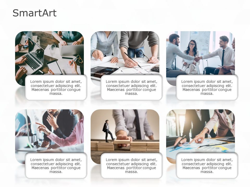 SmartArt Picture Picture List 6 Steps & Google Slides Theme