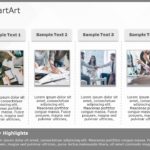 SmartArt Picture Picture Title 4 Steps & Google Slides Theme