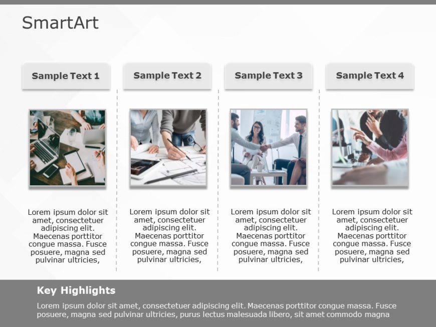 SmartArt Picture Picture Title 4 Steps