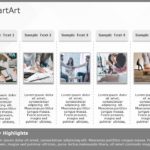 SmartArt Picture Picture Title 5 Steps & Google Slides Theme