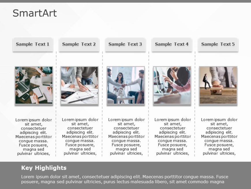 SmartArt Picture Picture Title 5 Steps