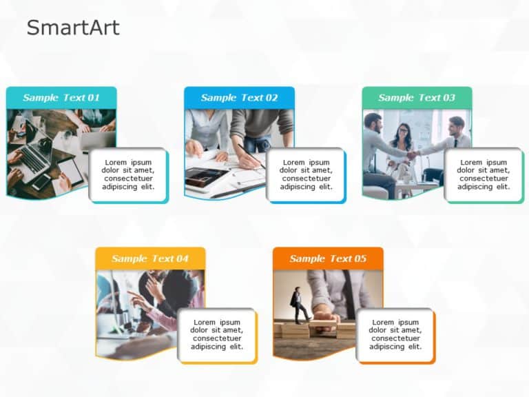 SmartArt Picture Picture Titled 5 Steps & Google Slides Theme