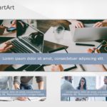 SmartArt Picture Picture Vertical 3 Steps & Google Slides Theme