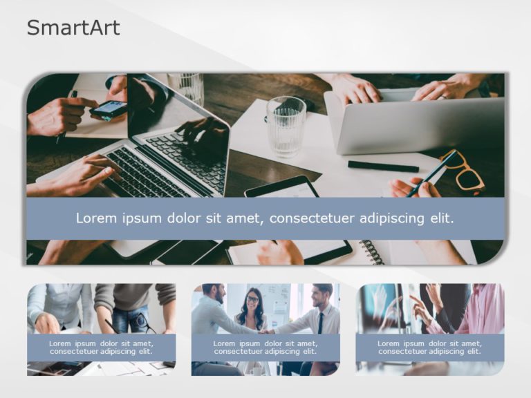 SmartArt Picture Picture Vertical 4 Steps & Google Slides Theme