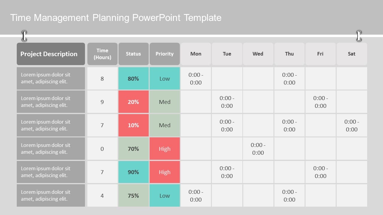 Time Management Planning PowerPoint Template & Google Slides Theme