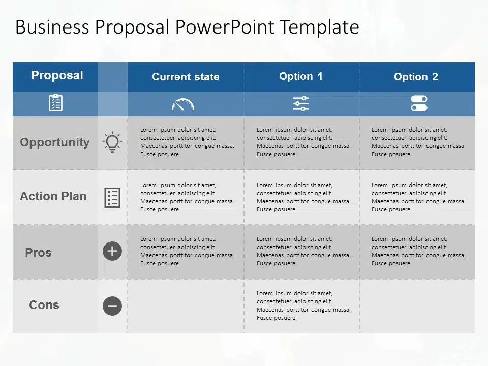 Animated Business Option PowerPoint Template & Google Slides Theme