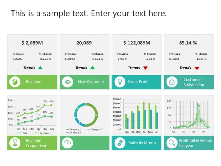 Animated Business Review Dashboard 2 PowerPoint Template & Google Slides Theme