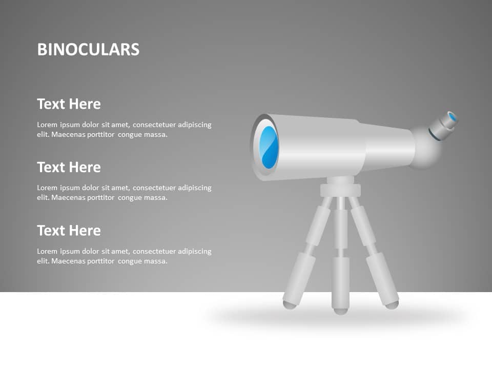 Binocular List PowerPoint Template & Google Slides Theme