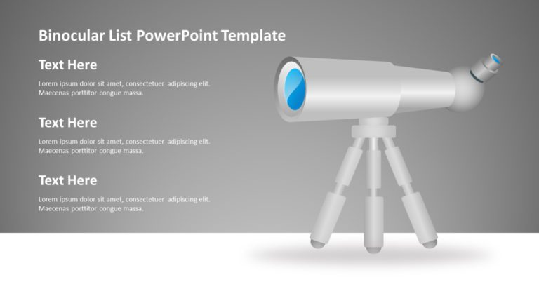 Binocular List PowerPoint Template & Google Slides Theme