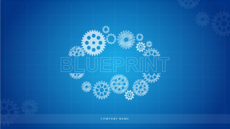 Blueprint Cover PowerPoint Template & Google Slides Theme