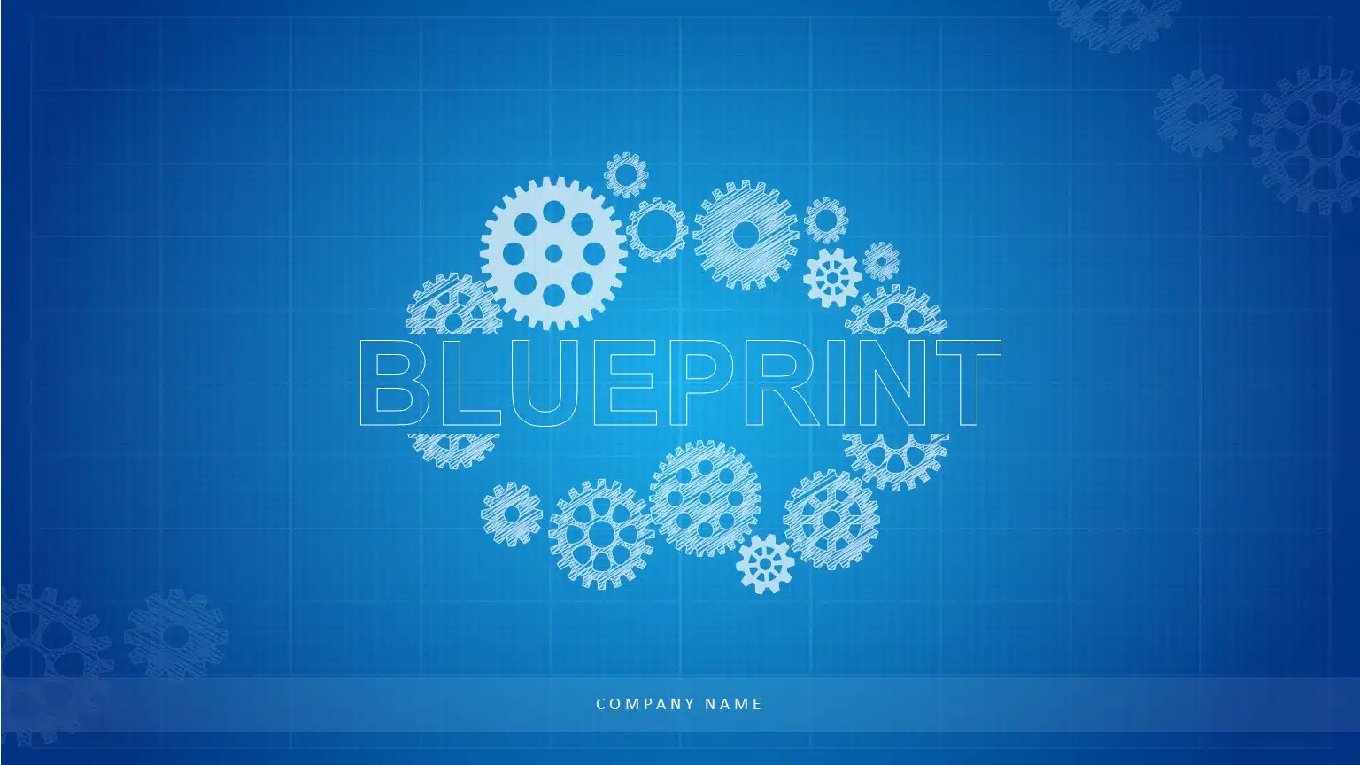 Blueprint Cover PowerPoint Template & Google Slides Theme