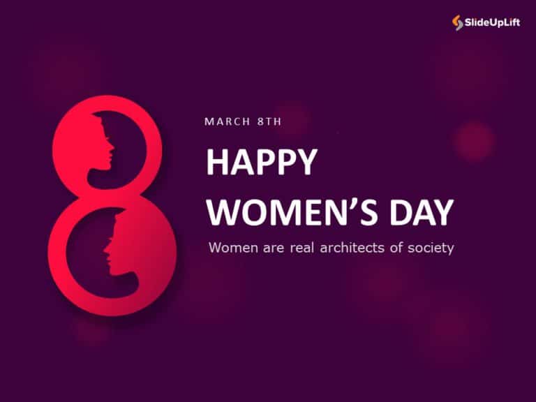 Happy Womens Day PowerPoint Template & Google Slides Theme