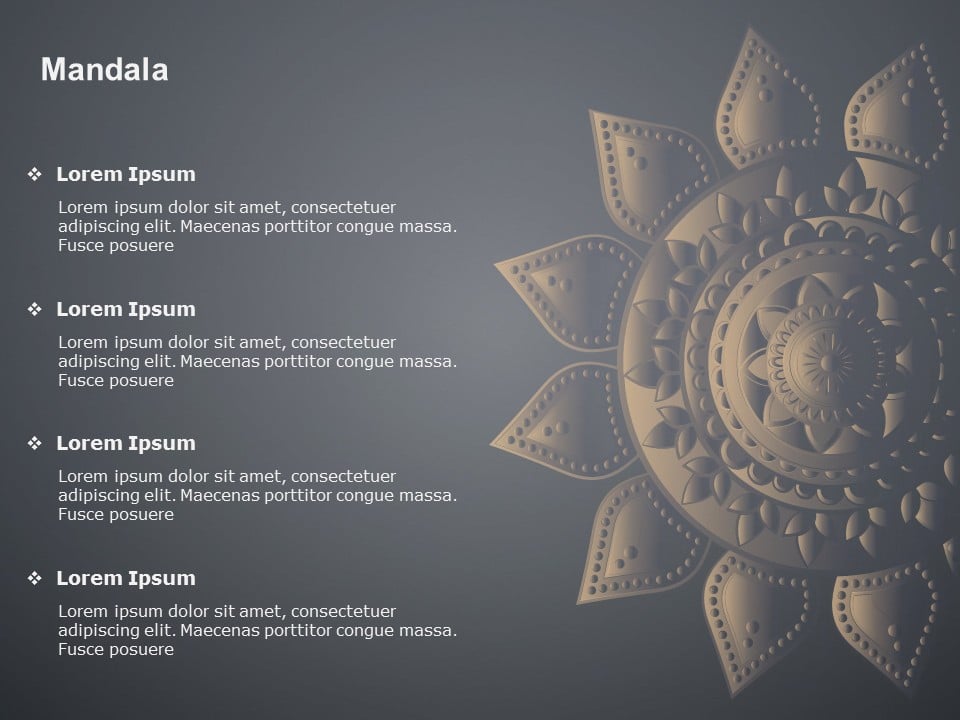 Free Mandala List PowerPoint Template & Google Slides Theme