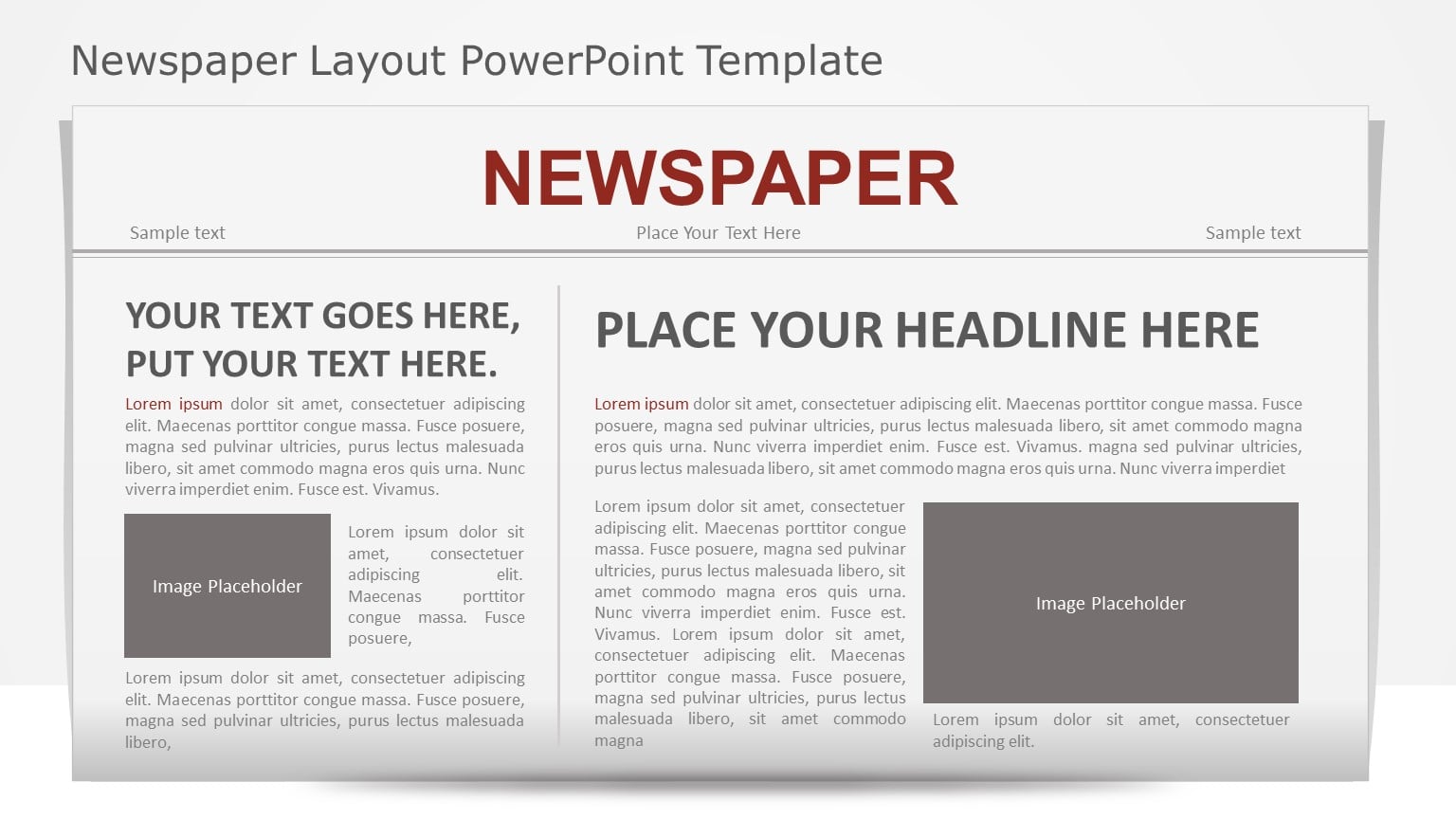Newspaper PowerPoint Template & Google Slides Theme