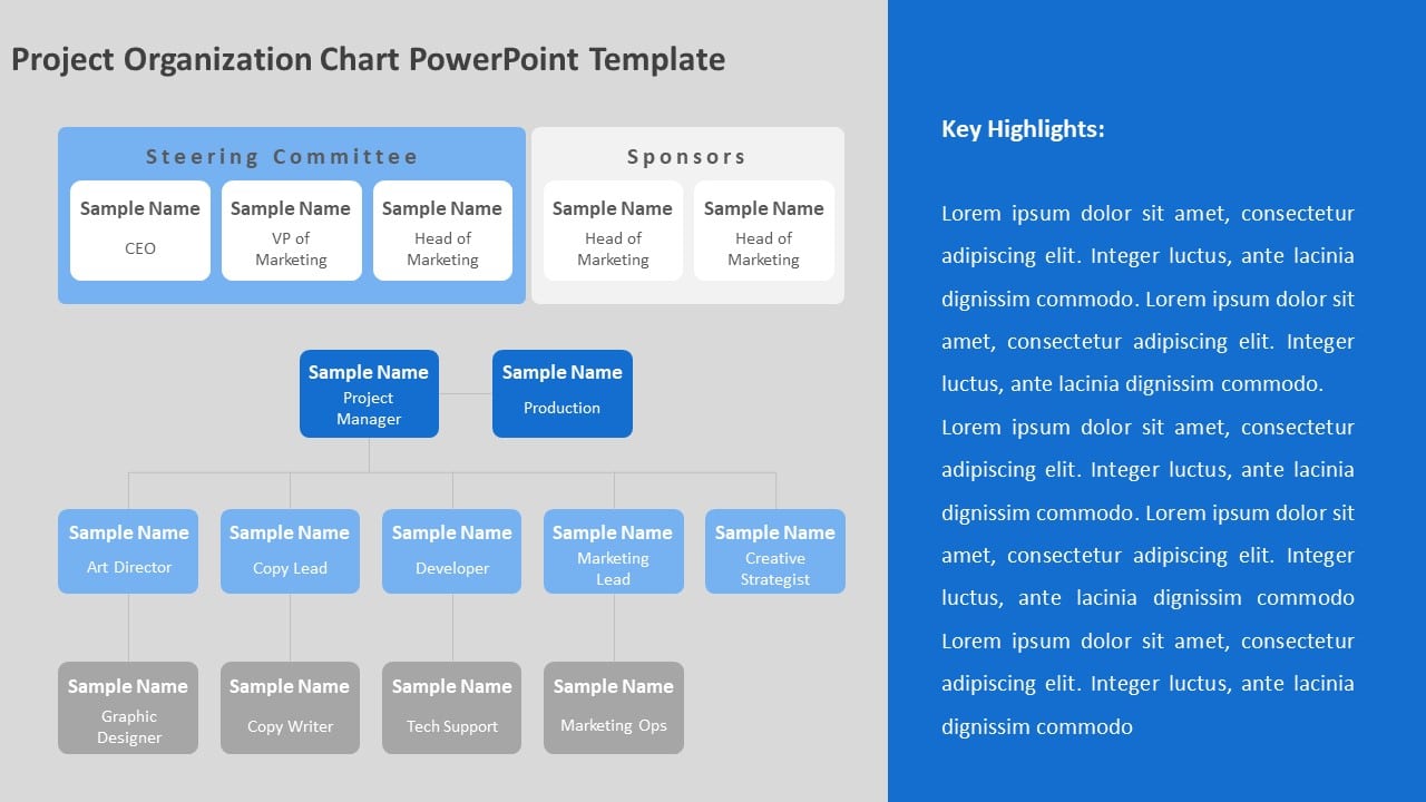 Project Org Chart PowerPoint Template & Google Slides Theme