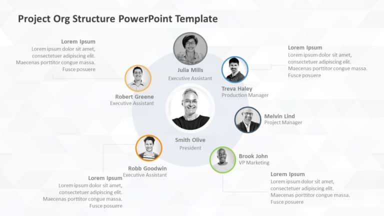 Project Org Structure PowerPoint Template & Google Slides Theme