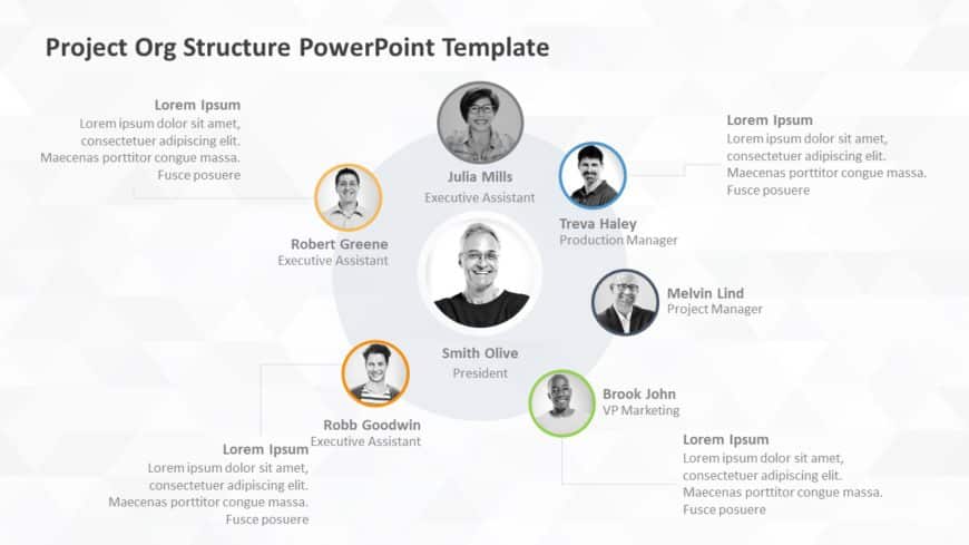 Project Org Structure PowerPoint Template