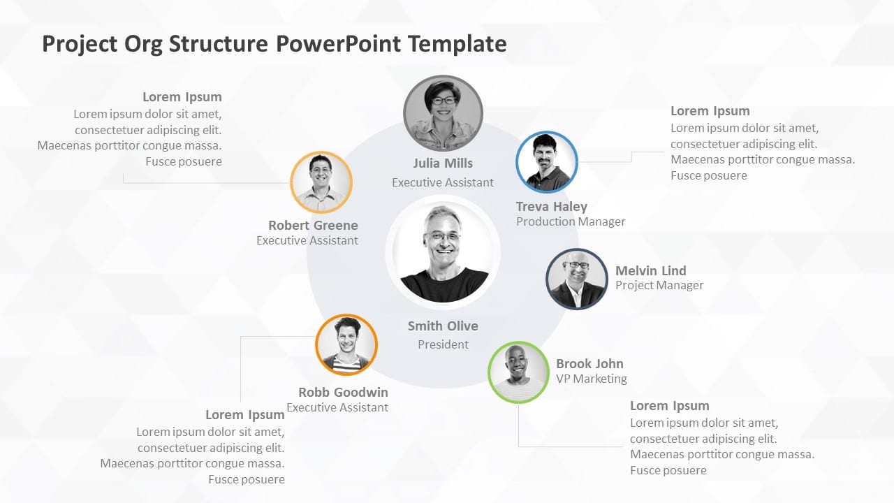 Project Org Structure PowerPoint Template & Google Slides Theme
