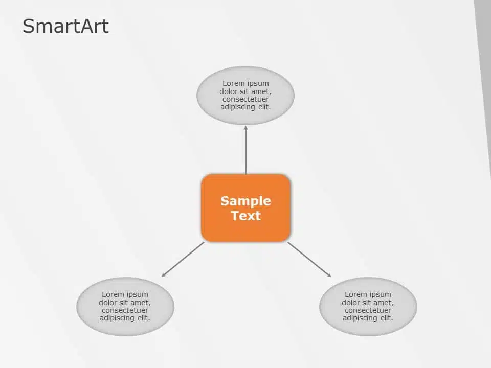 SmartArt Cycle Diverging Arrows 3 Steps & Google Slides Theme