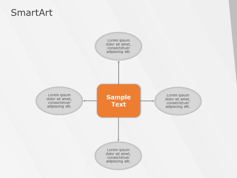 SmartArt Cycle Diverging Arrows 4 Steps & Google Slides Theme