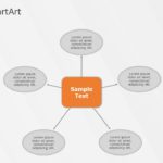 SmartArt Cycle Diverging Arrows 5 Steps & Google Slides Theme