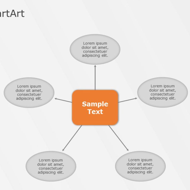 SmartArt Cycle Diverging Arrows 3 Steps | SlideUpLift