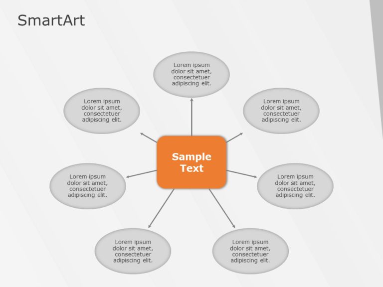 SmartArt Cycle Diverging Arrows 7 Steps & Google Slides Theme