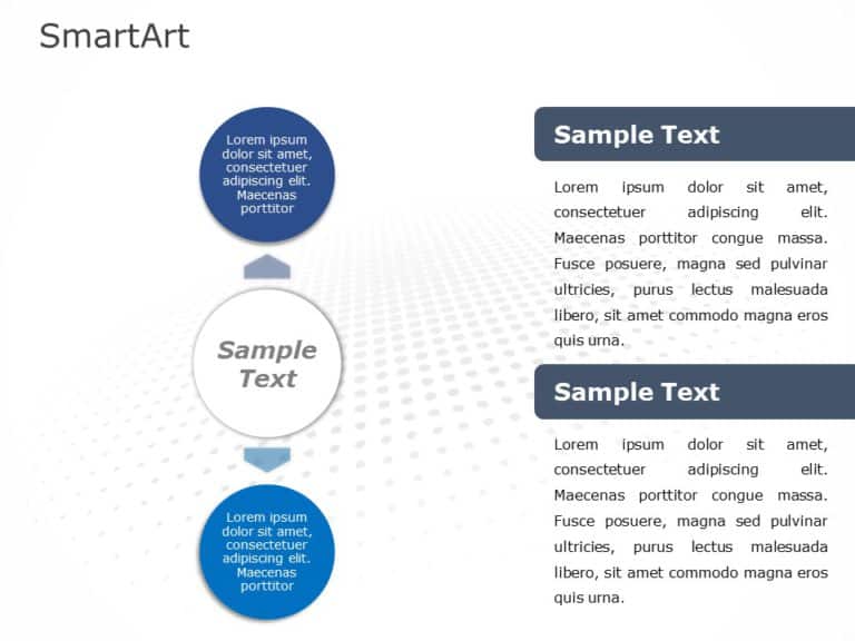 SmartArt Cycle Diverging Circle 2 Steps & Google Slides Theme