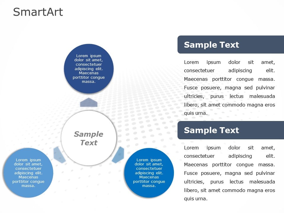 SmartArt Cycle Diverging Circle 3 Steps & Google Slides Theme