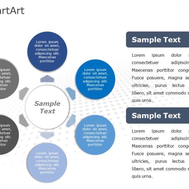 SmartArt Cycle Diverging Circle 10 Steps