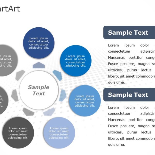 SmartArt Process Converging Circles 5 Steps
