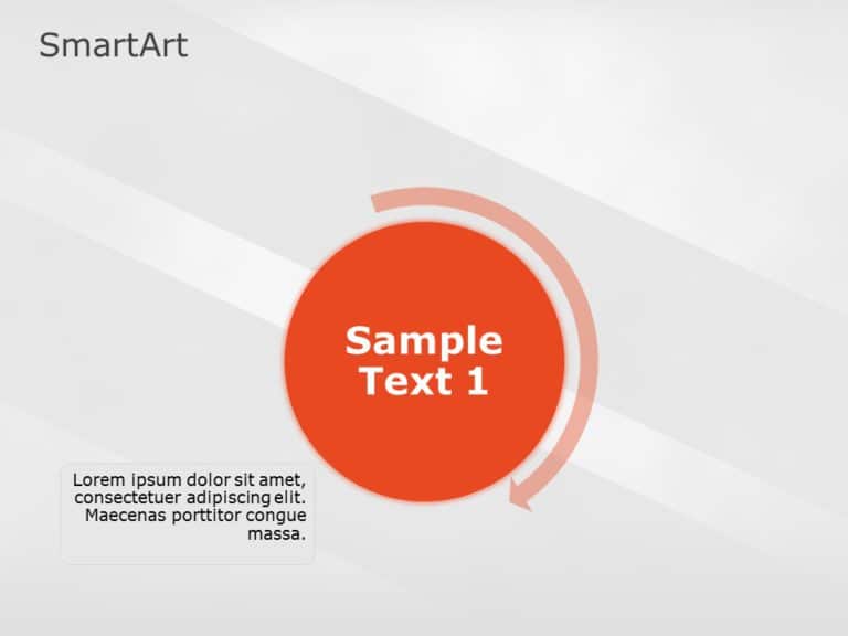 SmartArt Cycle Gears 1 Steps & Google Slides Theme