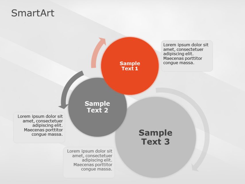 SmartArt Cycle Gears 3 Steps | SlideUpLift