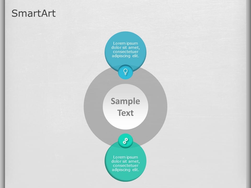SmartArt Cycle Overlapping 2 Steps & Google Slides Theme