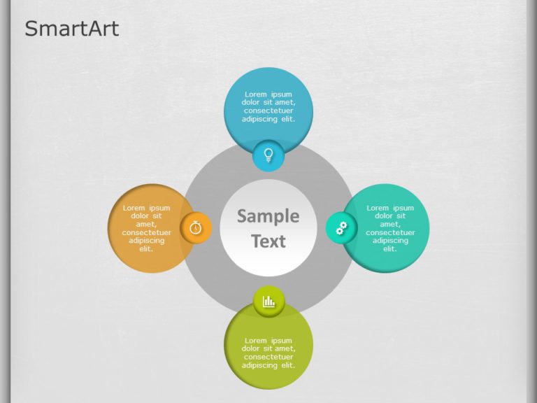 SmartArt-Cycle-Overlapping-4-Steps & Google Slides Theme