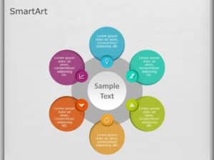 SmartArt Cycle Overlapping 6 Steps | SlideUpLift