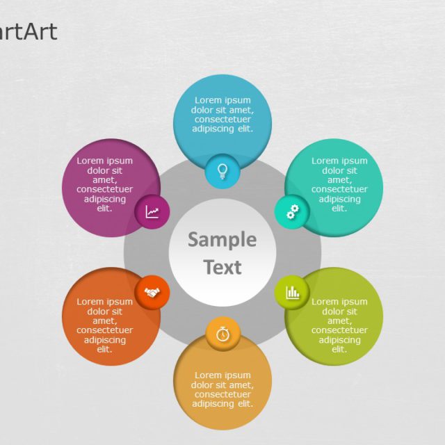 SmartArt Cycle Overlapping 8 Steps