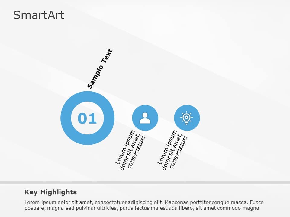 SmartArt List Phases 1 Steps & Google Slides Theme
