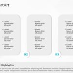 SmartArt List Rectangular box 3 Steps & Google Slides Theme