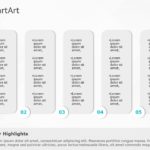 SmartArt List Rectangular box 5 Steps & Google Slides Theme