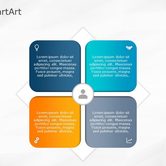 SmartArt Matrix Rectangle 4 Steps